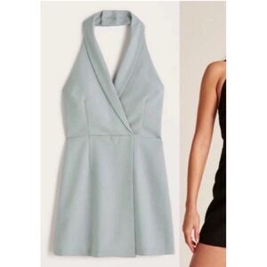 New Women’s Abercrombie and Fitch Halter‎ Faux Skirt Romper Travel Beach $79 Rtl